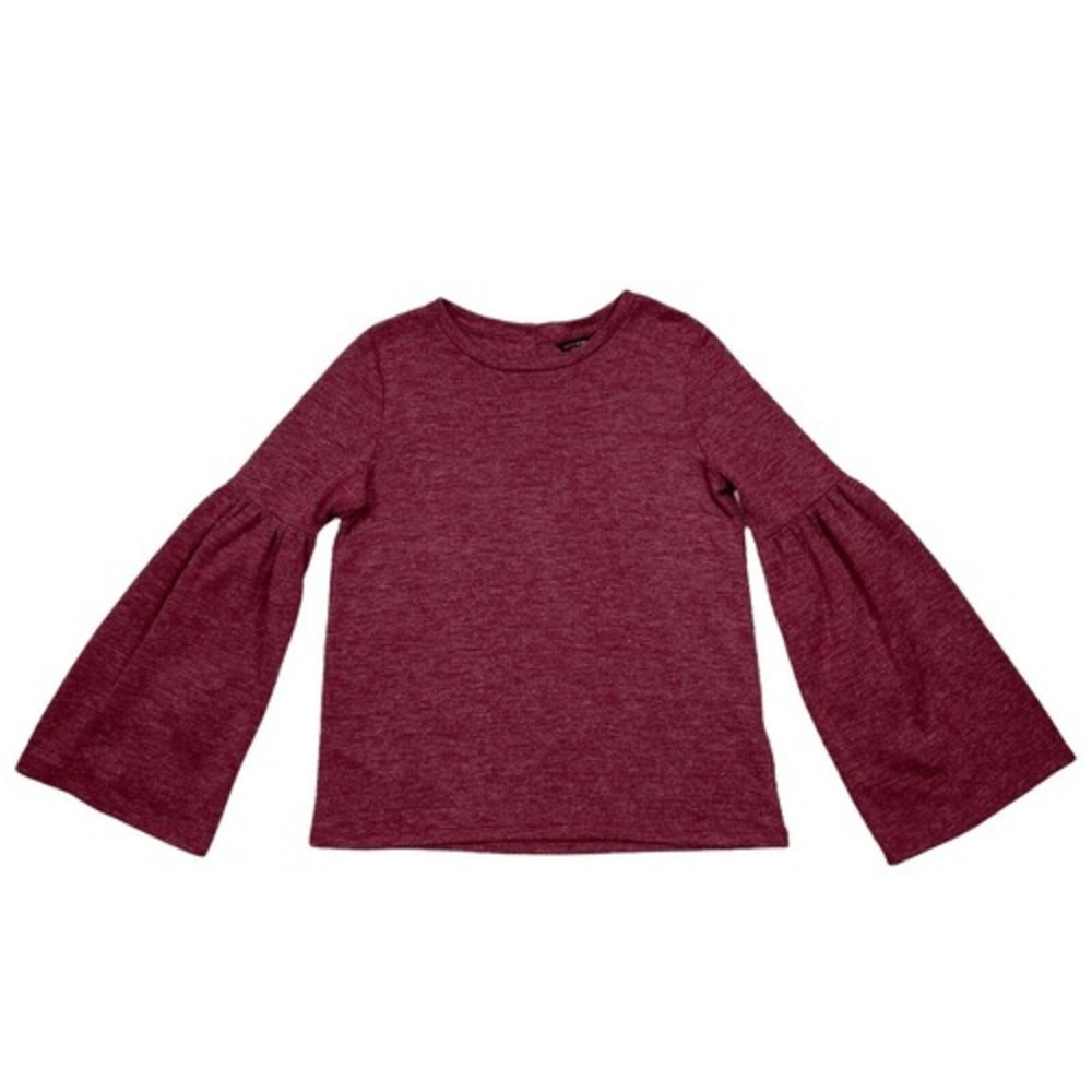 Lucky Brand‎ Maroon Red Long Sleeve Top Blouse Bell Sleeves Size Small